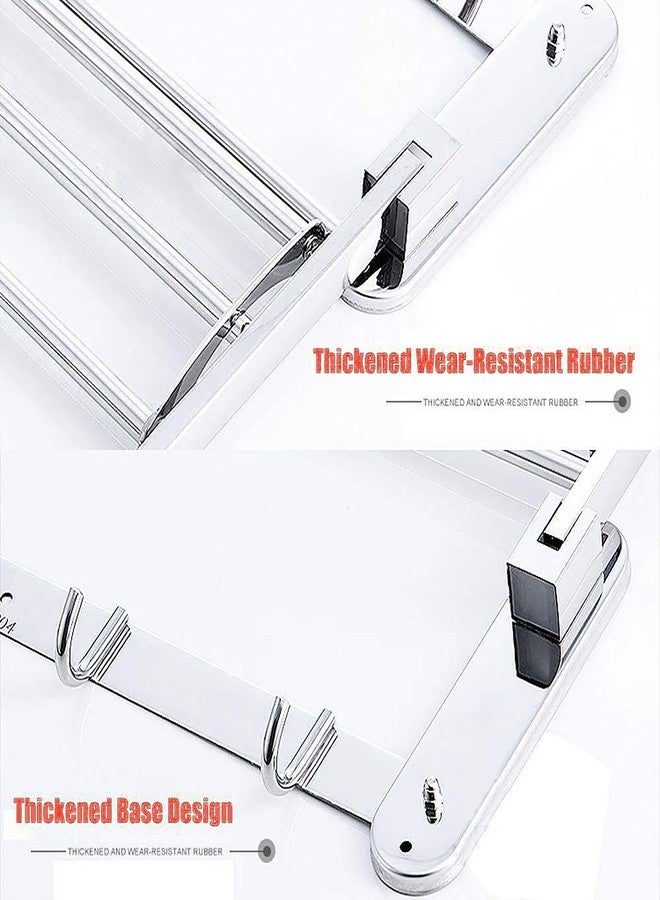 Primax Casa 304 Grade Stainless Steel Folding Towel Rack for Bathroom/Towel Stand/Hanger/Bathroom Accessories (24 Inch-Chrome) - Image 4